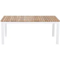 Ebuy24 Brasilia Table basse, blanc, teck.