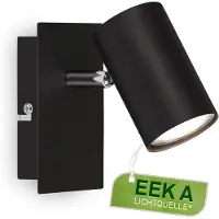 Briloner Isil A Applique LED intérieure, CEE A source lumineuse*, Orientable, Inclinable, Noir, 12 x 8 x 12,3 cm