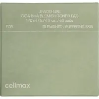 Celimax Ji Woo Gae Cica BHA Blemish Toner Pad patchs exfoliants pour peaux sensibles sujettes à l'acné 60 pcs