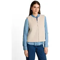 Tom Tailor Gilet blanc cassé