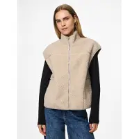 Pieces Pcsadia - Gilet en polaire "Teddy" - Modèle Noos Bc