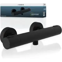 Schutte LOS ANGELES Mitigeur thermostatique de douche, noir mat