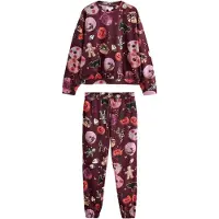 Next Pyjama violet clair / orange foncé / bourgogne / noir
