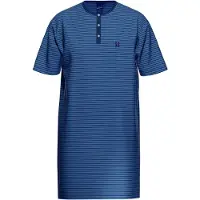 Ammann Pyjama court ' Jeans Ringel ' bleu / bleu foncé / noir