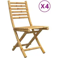 vidaXL Chaises de jardin 4 pcs. Pliable 43x54x88 cm Bambou