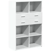 vidaXL Highboard blanc 80x42,5x124 cm Bois composite