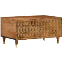 vidaXL Table basse 80x50x40 cm en bois massif de manguier