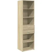 vidaXL Highboard chêne Sonoma 50x42,5x185 cm Matériau dérivé du bois