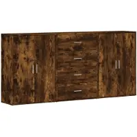 vidaXL Sideboards 3 pcs. Chêne fumé 60x31x84 cm Bois composite