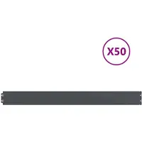 vidaXL Bordure de jardin, 50 pièces, 10 x 103 cm, acier laminé à froid