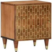vidaXL Table de chevet 40x33x46 cm Bois de manguier solide