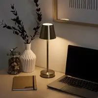 Home Deco Factory Lampe de Table - - Rechargeable - USB - Or