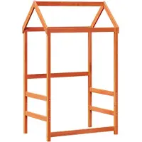 vidaXL Toit pour lit d'enfant brun cire 108x70x176,5cm Pin massif