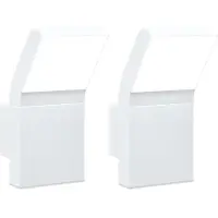 vidaXL Applique murale d'extérieur LED 2 pcs. Blanc Aluminium moulé sous pression