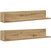 vidaXL Étagères murales 2 pcs chêne artisanal 100x16,5x16,5 cm