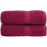 vidaXL Serviettes d'invité de qualité supérieure SOLUND 2 pcs bordeaux