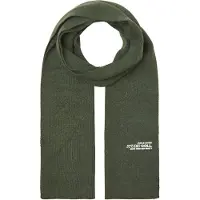 Jack & jones Écharpe 'JACCOLL' vert foncé / blanc