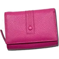 Florence Portefeuille en cuir fuchsia de la marque Florence Damen, dimensions 9x12x3 cm, référence OPF101P4