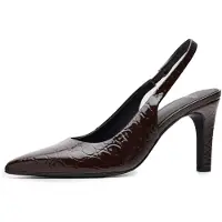 Manfield Escarpins à bride arrière marron