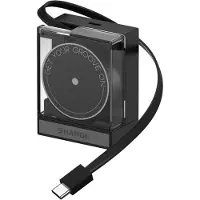 Sharge Retractable (65 W, 1 portion), Chargeur USB, Transparent, Noir