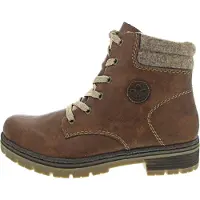Rieker Bottines à lacets beige chiné / caramel / brun foncé