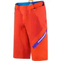 100% Shorts Airmatic 100%, couleur orange vif, taille 36