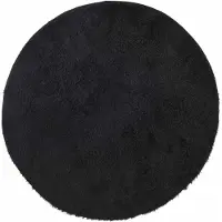 vidaXL Tapis shaggy à poils longs NAVARRA noir 240x240 cm polyester