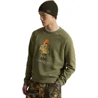Ralph Lauren pour homme. 710B28795001 Sweat cruise olive (L), Casuel, Vert, Coton, Manche longue