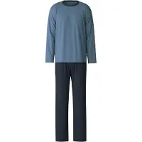 Calida Pyjama long bleu / bleu foncé