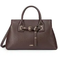 L.credi sac à main sac à épaule bandoulière Sadette Handbag Chocolate marron foncé