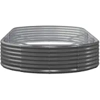 vidaXL Lit surélevé Acier revêtu par poudre 296x140x36 cm Anthracite