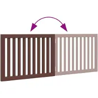 vidaXL Porte pour chiens 2 pièces Pliable Marron 160 cm Bois de peuplier