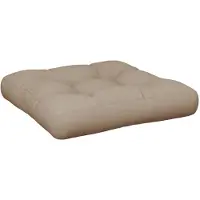 vidaXL Coussin de palette taupe 60x60x12 cm tissu