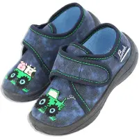 Beck Pantoufle 'Little Farm' bleu / bleu foncé / vert clair