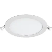 Braytron Spot encastrable à panneau LED 12 W, ultraplat, 26 mm, rond, blanc chaud, blanc neutre, blanc froid, 3CCT (3000 K-6500 K), 1120 lm, Ø 150 mm, blanc, IP40
