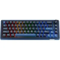 Ducky Clavier gaming OK-M 65, 65 %, compatible Hot-Swap, RGB, ANSI - Commutateurs KTT Baby Blue (US, Sans fil)