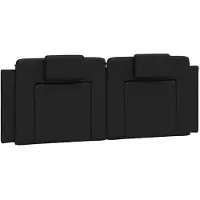 vidaXL Coussin de tête de lit "Viana" Noir 120 cm Similicuir