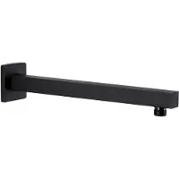 vidaXL Bras de douche carré inox 201 noir 30 cm