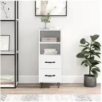 vidaXL Sideboard Blanc 34,5x34x90 cm Bois composite