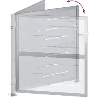 vidaXL Porte De Jardin Argenté 96 X 100 Cm Acier Inoxydable