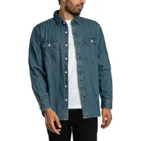 Levi's pour homme. 19573-0269 Chemise Jackson Worker bleu foncé (L), Casuel, Coton, Manche longue