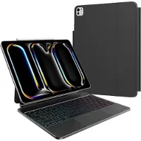 BlueBuilt Apple iPad Pro (2024) 13 Pouces Étui Clavier AZERTY Noir