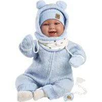 Llorens 84479 NEW BORN - poupée réaliste avec sons et corps en tissu doux - 44 cm