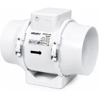 Airflow Aventa 125T – Ventilateur de gaine avec minuterie, 23W, 61–78 l/s, 2 vitesses, minuterie 2