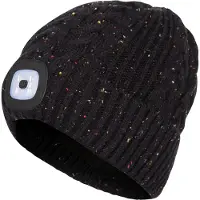 Trespass Femmes, Bonnet, DAZZLE Bonnet d'hiver avec LED, Noir