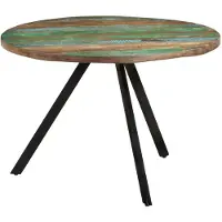 vidaXL Table de salle à manger 110x75 cm vieux bois massif