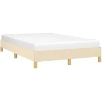 vidaXL Cadre de lit sans matelas Crème 120x190 cm Tissu