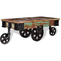 vidaXL Table basse en vieux bois 90x45x35 cm