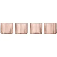 Ferm Living Ripple Verres bas - Lot de 4 Blush
