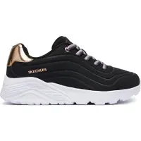 SKECHERS Uno Lite : chaussures pour filles, modèles demi-bottes, sandales d'intérieur, couleur noire, pour un usage quotidien